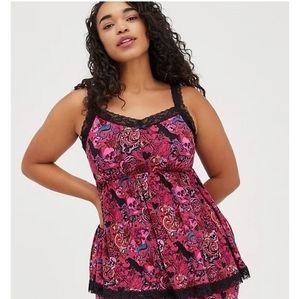 Torrid V-Neck Lace Trim Super Soft Sleep Cami